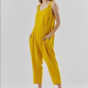 Blackcrane Linen Jumpsuit - size large